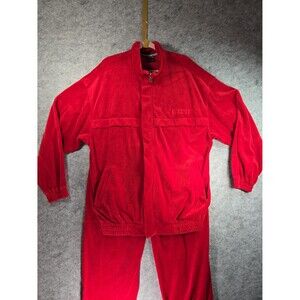 Vintage Y2K Southpole Velour Track Suit 2 pc Red Men's XL 90s Baggy Street Wear